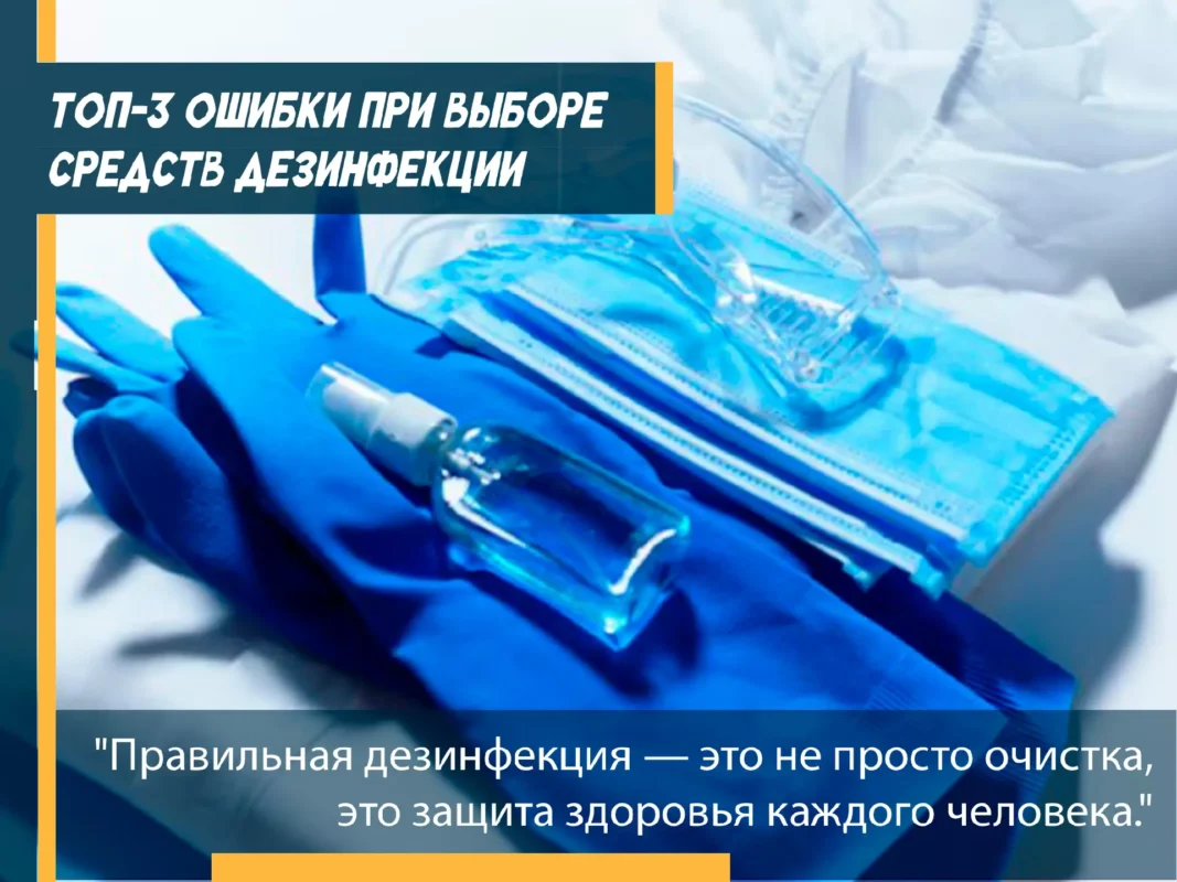 🌟 Топ-3 ошибки при выборе средств дезинфекции